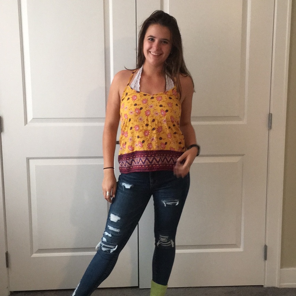 Bright Colorful Hollister Tank!